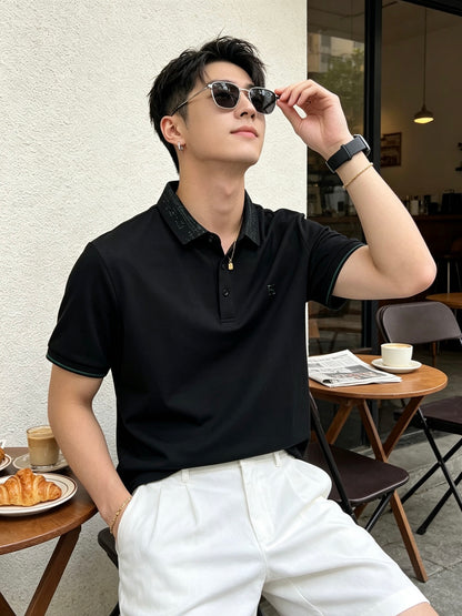 아밍 / 에르메스 컬러 대비 H 자수 폴로셔츠