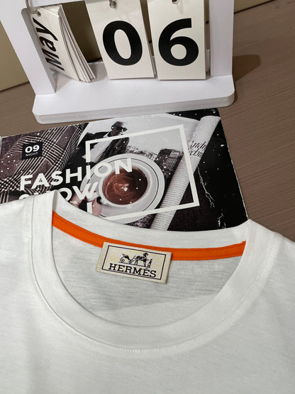아밍 / 에르메스 2026SS 최신 마헤드 남성 라운드넥 반팔 티셔츠