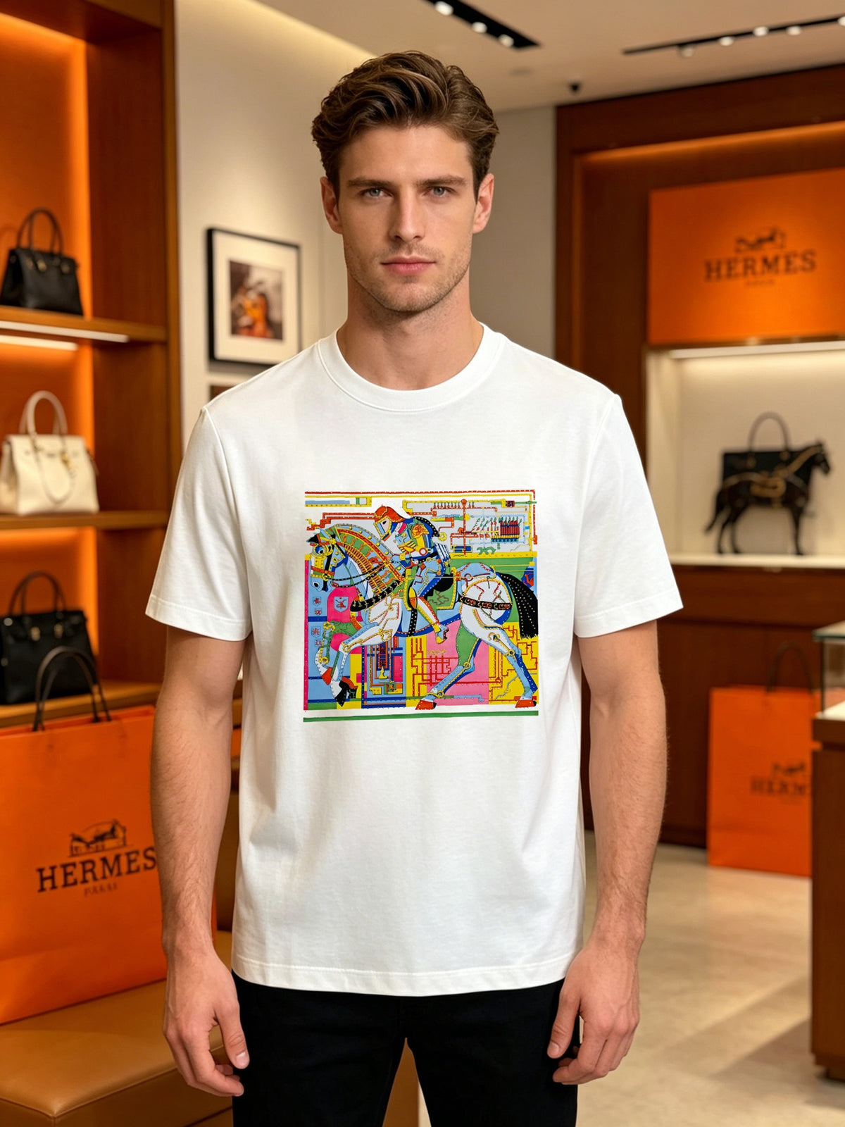 아밍 / 에르메스 나이트 로맨틱 실광면 티셔츠