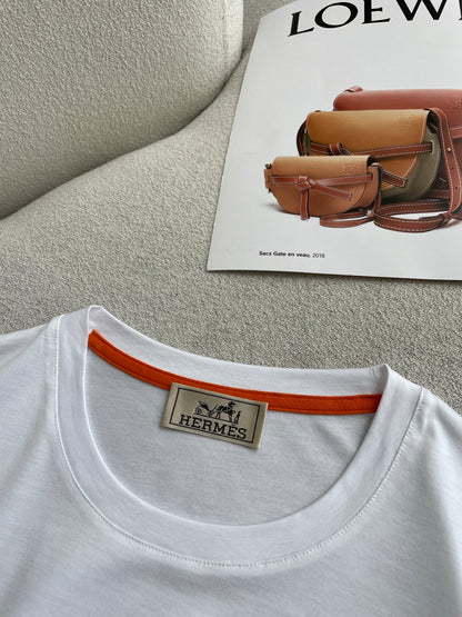 아밍 / 에르메스 2026SS 최신 말머리 엠보 남성 라운드넥 반팔 티셔츠