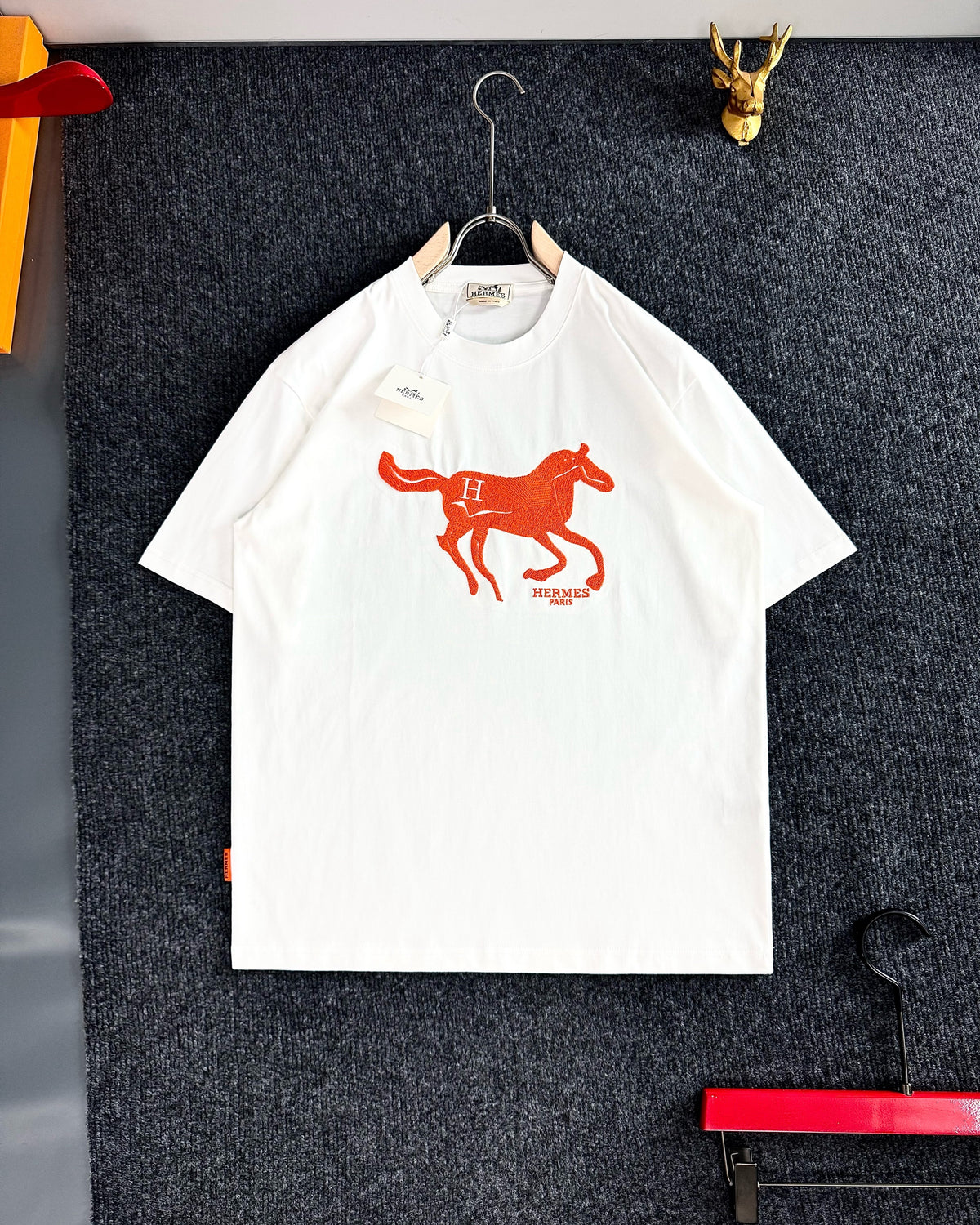 아밍 / 에르메스 2026SS 봄여름 최상급 2컬러 입체 자수 스트리트 브랜드 반팔 티셔츠