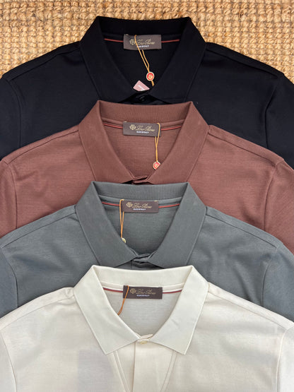 아밍 / 로로피아나 배색 칼라 니트 폴로셔츠