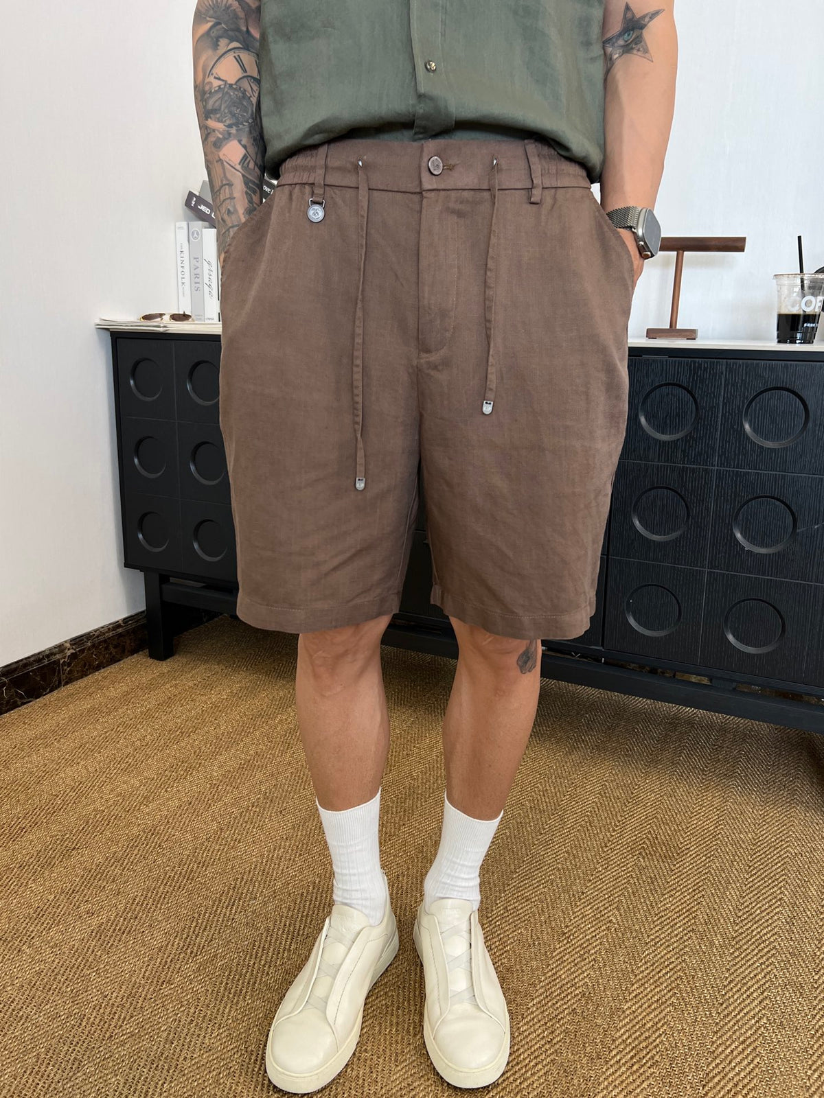 아밍 / 로로피아나 SS26 여름 린넨 반바지