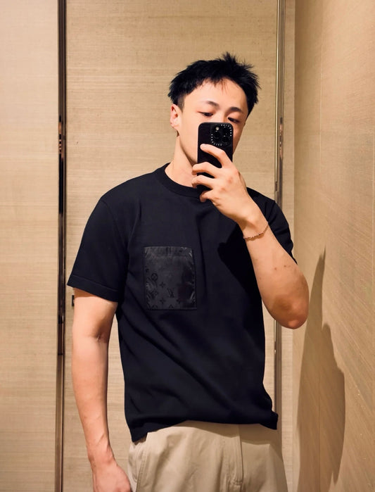 BVG / 루이비통 V 로고 패치 반팔 티셔츠