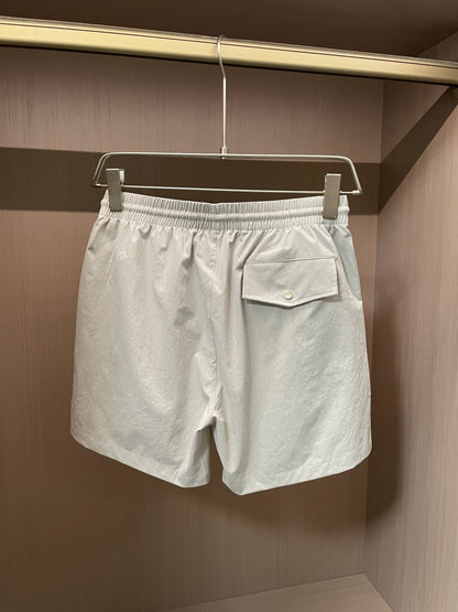 아밍 / 에르메스 컬러 대비 오렌지 로고 속건성 캐주얼 반바지