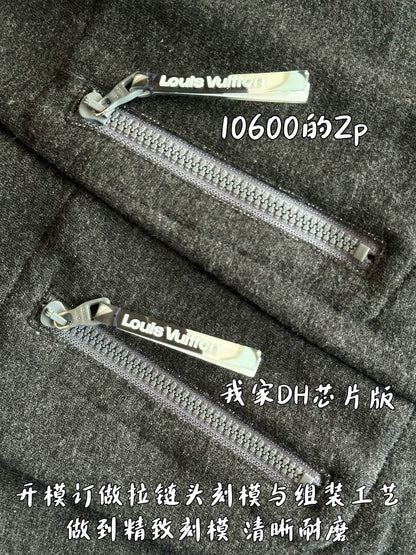 v공장 / 루이비통 점보 모노그램 자수 맨투맨 다크 그레이