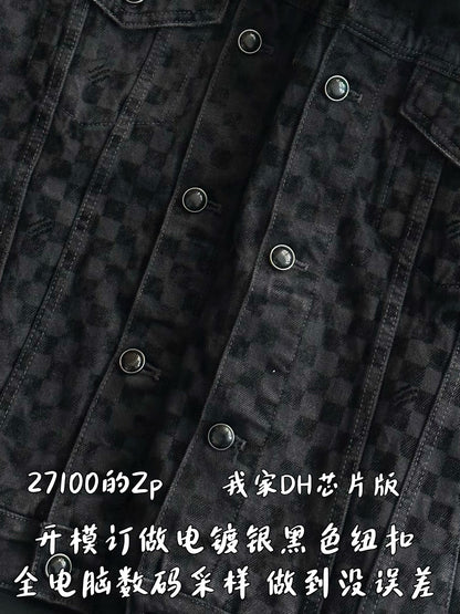 v공장 /  Louis Vuitton 플록드 다미에 데님 트러커 재킷