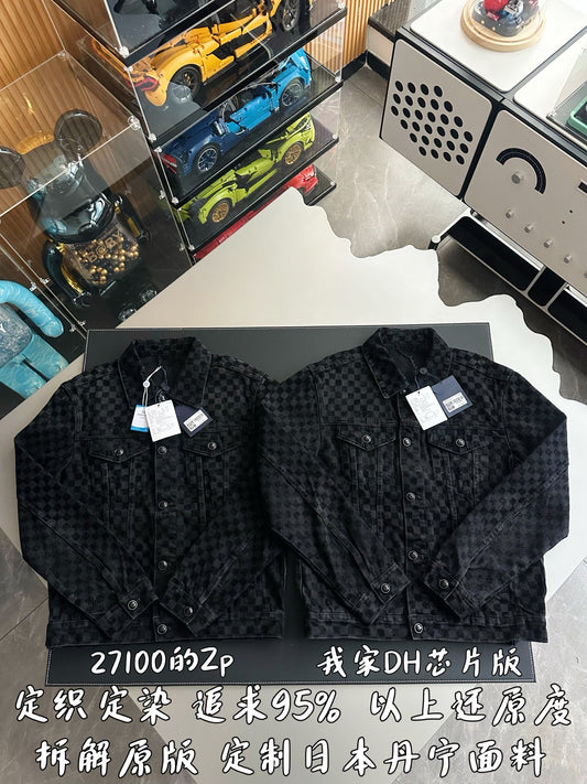 v공장 /  Louis Vuitton 플록드 다미에 데님 트러커 재킷