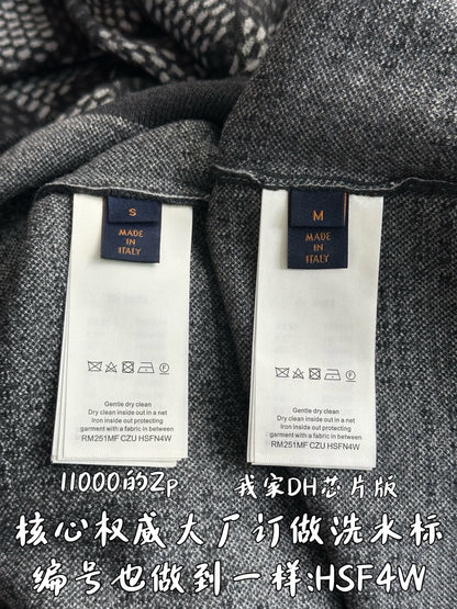 v공장 / 루이비통 아가일 체크 크루넥 메리노 울 니트