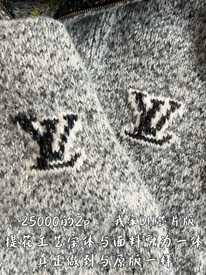 v공장 / 루이비통 지퍼 니티드 블루종 가디건 1AIMD1