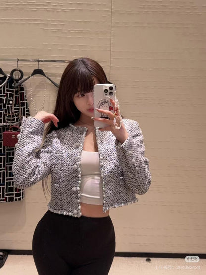 타지아 / 샤넬 25p 진주 스팽글 트위드 재킷