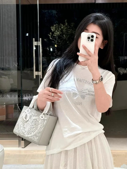 타지아 / 디올 2025 여름 신상품 버터플라이 코튼 앤 리넨 반팔