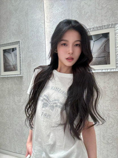 타지아 / 디올 2025 여름 신상품 버터플라이 코튼 앤 리넨 반팔
