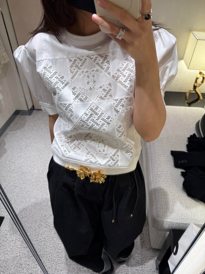 타지아 / 샤넬 25c 헤비 자수 반팔 상의