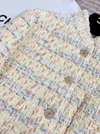 타지아 / 샤넬25p 옐로우 플레드 소프트 나일론 재킷