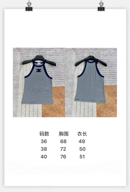 타지아 / 샤넬 25 새로운 여름 스트라이프 조끼