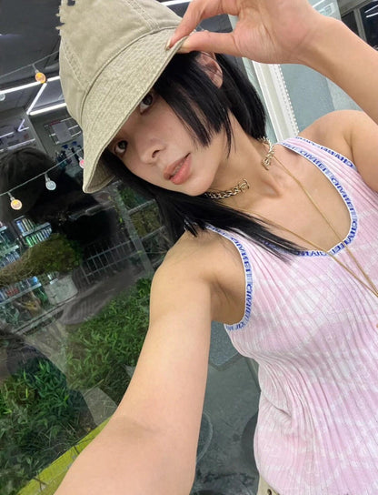 타지아 / 샤넬   플리츠 콘트라스트 탱크탑
