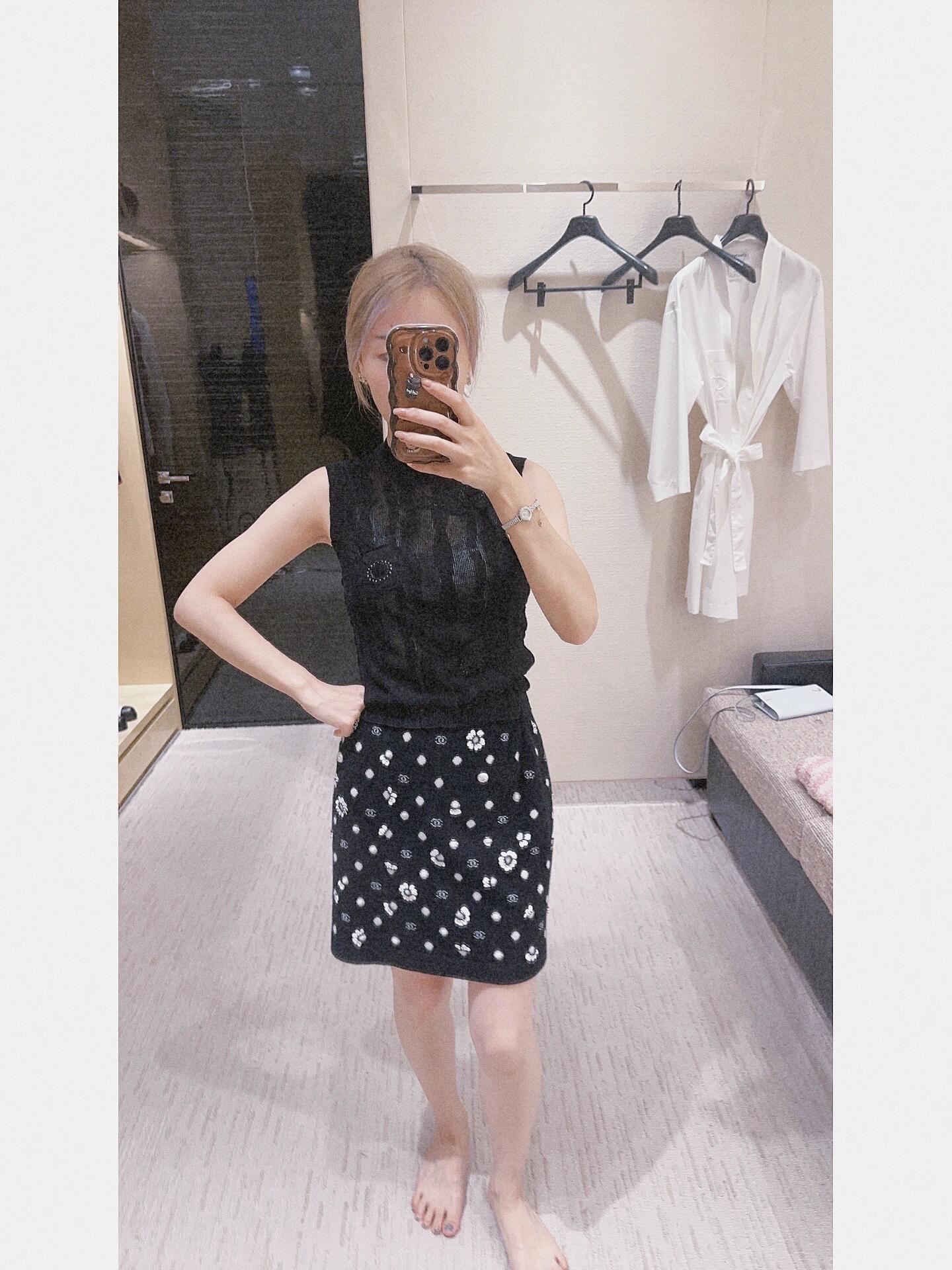 타지아 / 샤넬   카멜리아 니트 베스트