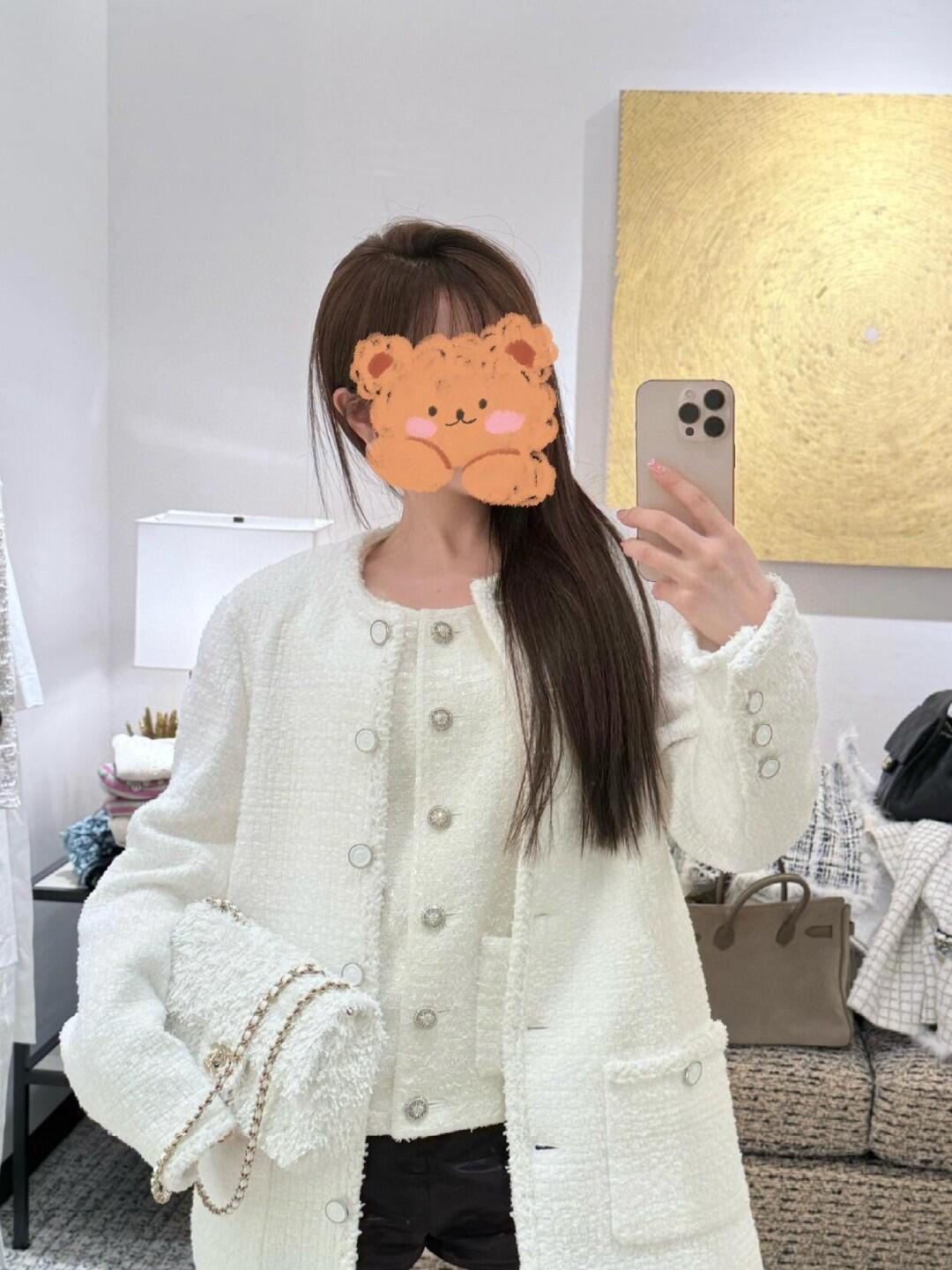 타지아 / 샤넬 25s 화이트 소프트 나일론 재킷