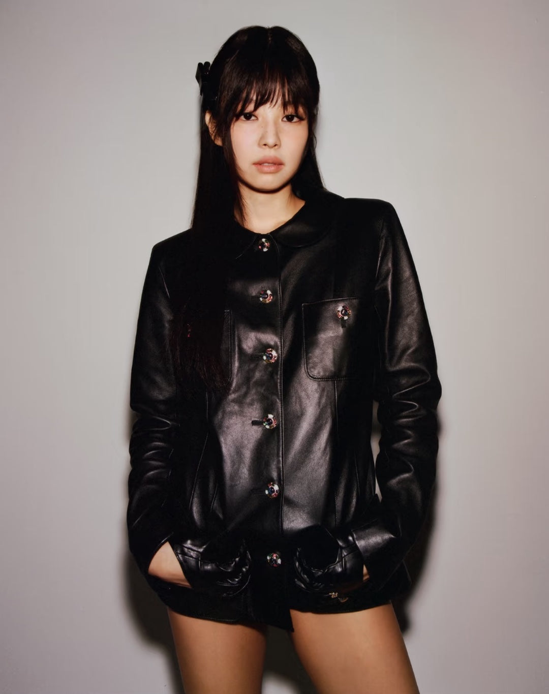 타지아 / 샤넬 25s 인형 칼라 가죽 재킷