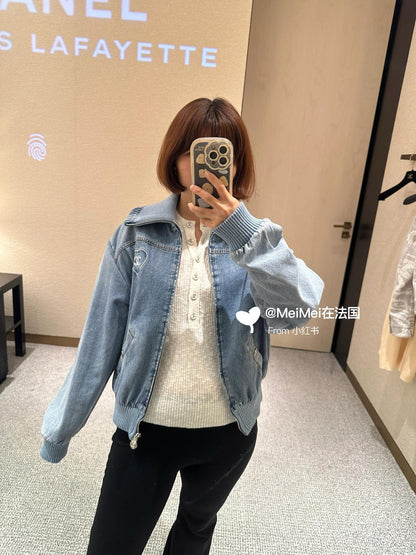 타지아 /   샤넬 25코코 비치 시리즈 하트 데님 재킷