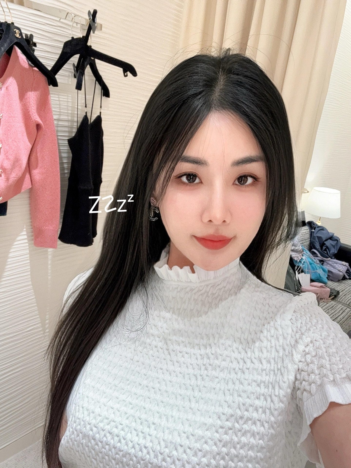 타지아 / 샤넬  러플 니트 탑