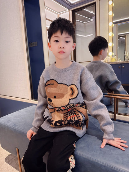 aa / 버버리 베어 자수 니트