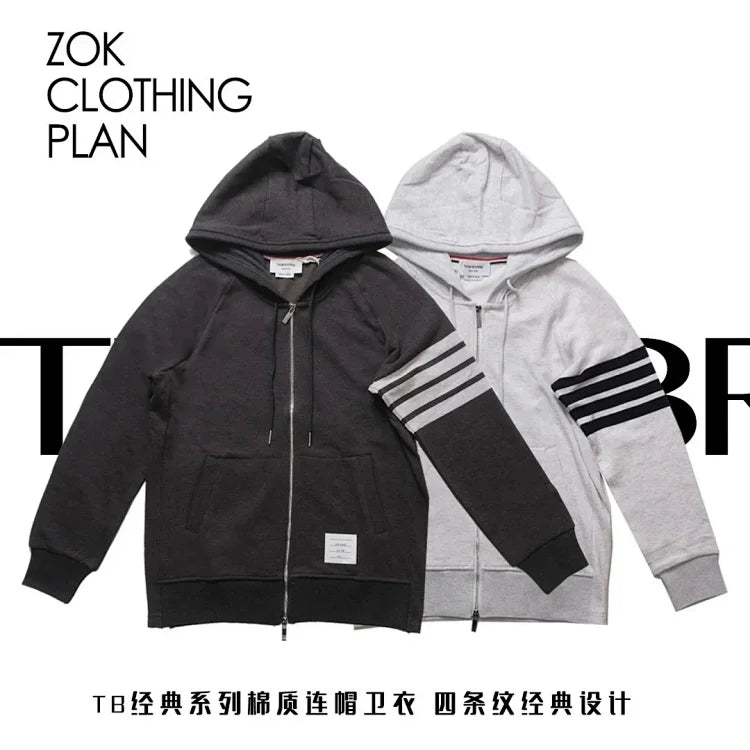 ZOK / 톰브라운  클래식 쿼드 스트라이프 후드티