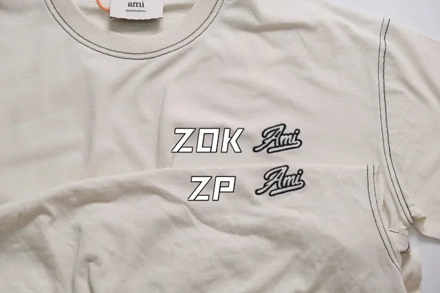 ZOK / 아미 반팔티I 레터링 자수 반팔