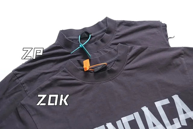zok 공장 / 발렌시아가 남성 테이프 프린팅 반팔 티셔츠