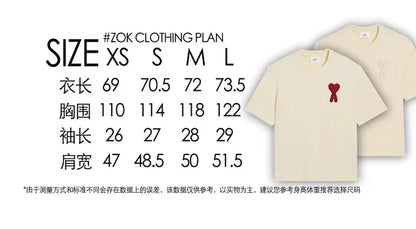 ZOK / 아미 짜임 하트 반팔