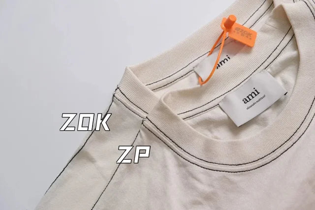ZOK / 아미 반팔티I 레터링 자수 반팔