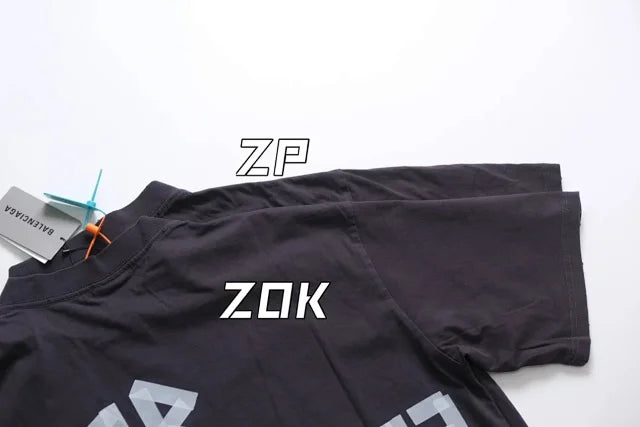 zok 공장 / 발렌시아가 남성 테이프 프린팅 반팔 티셔츠