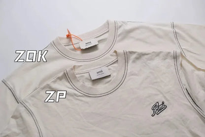 ZOK / 아미 반팔티I 레터링 자수 반팔