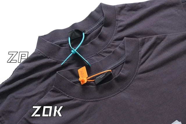 zok 공장 / 발렌시아가 남성 테이프 프린팅 반팔 티셔츠