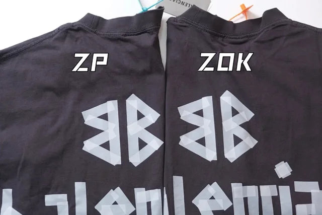 zok 공장 / 발렌시아가 남성 테이프 프린팅 반팔 티셔츠
