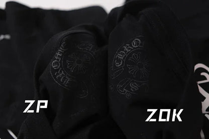 ZOK / 크롬하츠 반팔티 , 등판 말발굽 프린트 로고 반팔
