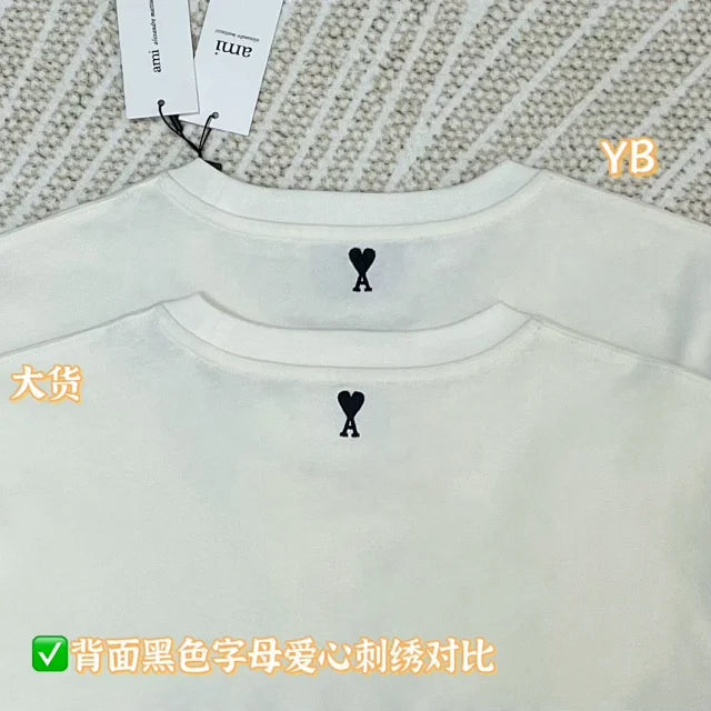 MK / 아미 파리 레터링 라운드넥 반팔