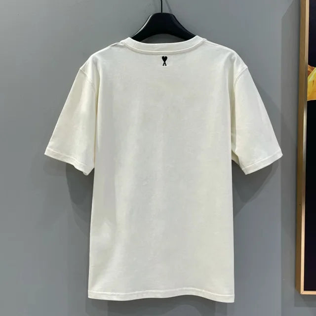 MK / 아미 파리 레터링 라운드넥 반팔