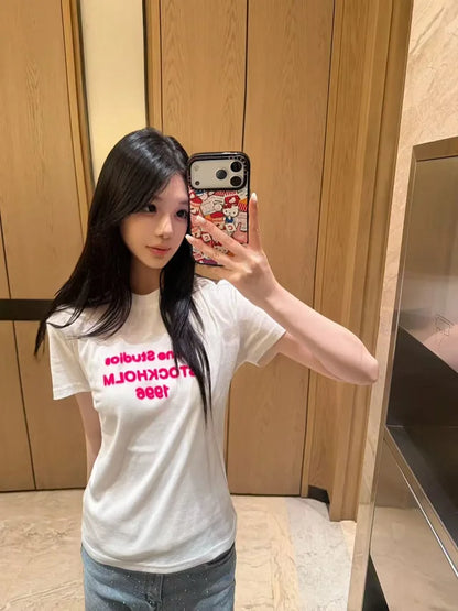 MK / 아크네스튜디오 라운드넥 솔리드 반팔티