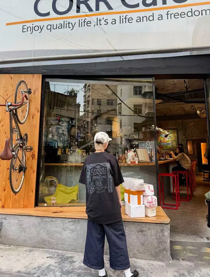 MK / 스투시 프린트 라운드넥 반팔티