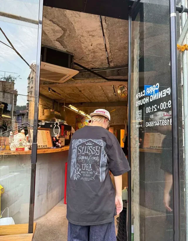 MK / 스투시 프린트 라운드넥 반팔티