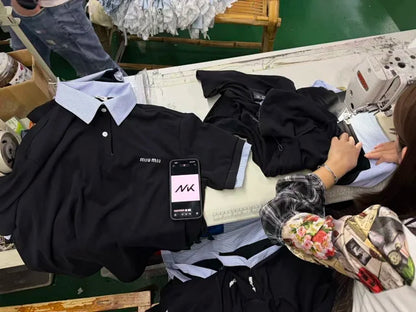 MK / 미우미우 컬러 대비 카라 반팔 폴로셔츠