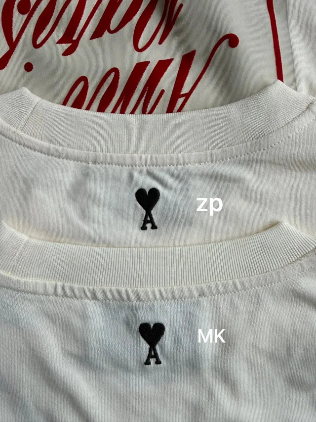 MK / 아미 파리 프린트 라운드넥 반팔티