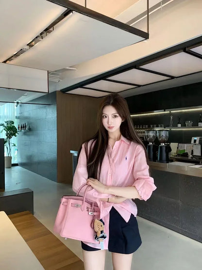 MK / 랄프 로렌 린넨 긴팔 셔츠
