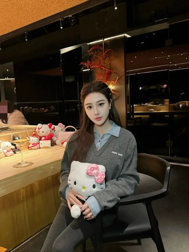 MK  / 미우미우 폴로넥 자수 긴팔