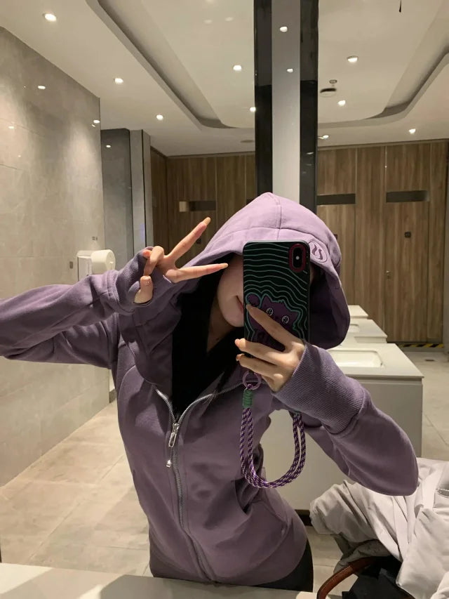 MK / 루루레몬 후드 지퍼 자켓