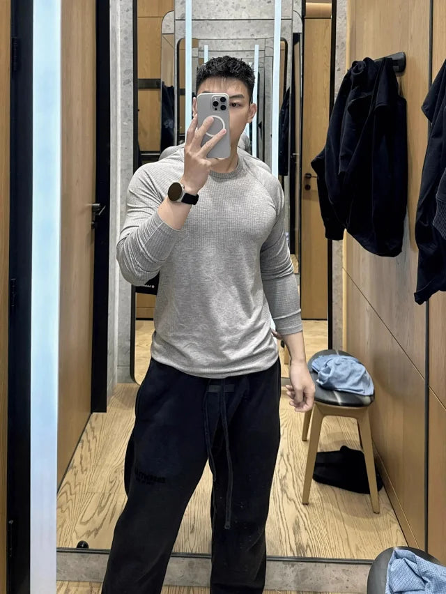 MK / 루루레몬 원넥 긴팔 티셔츠