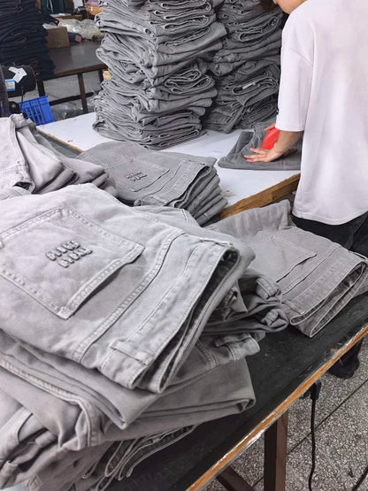 MK  / 미우미우 스트레이트 와이드 데님 팬츠