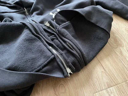 사탄 / 발렌시아가 워싱 가공 지퍼 후드